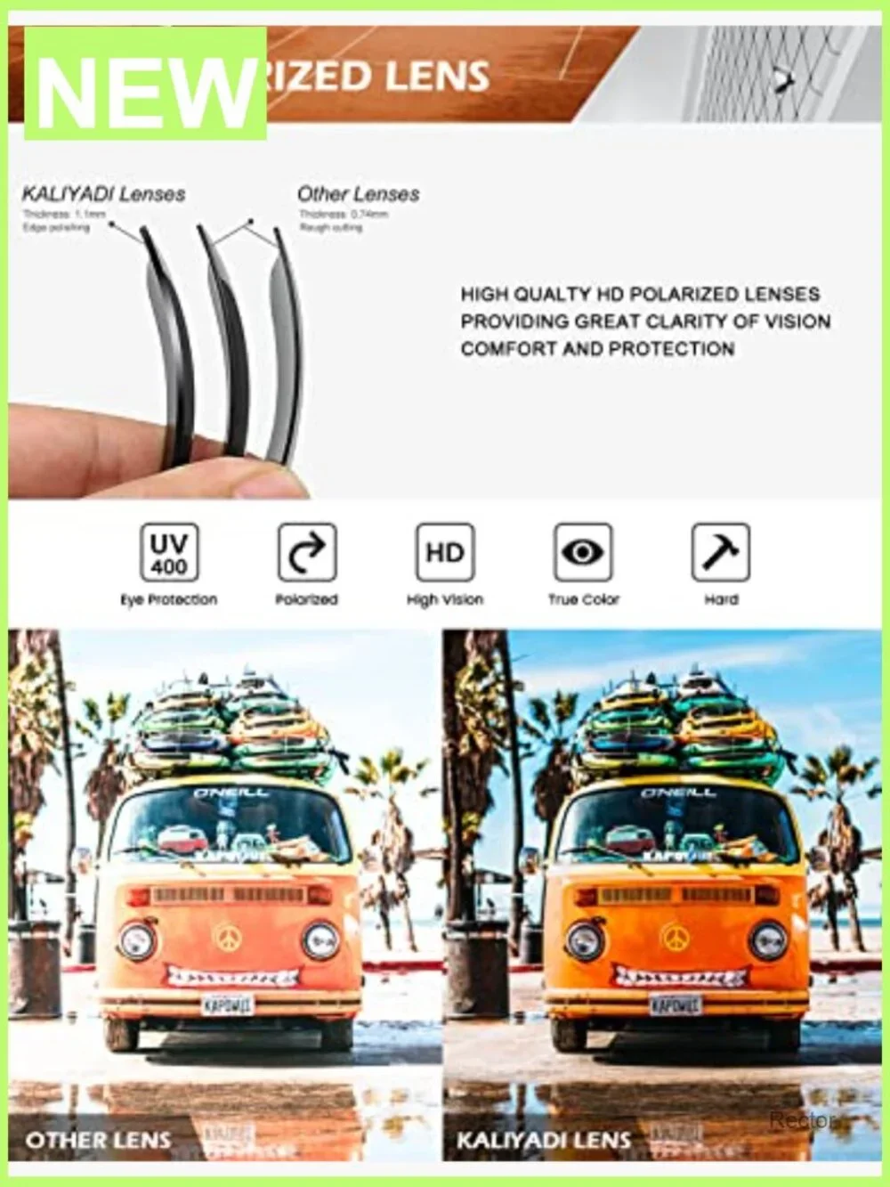 Polarized Sunglasses UV400 Protection Classic Square Frame Gifts
